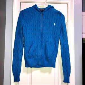 Ralph Lauren Sport Cable Knit Hoodie - Small